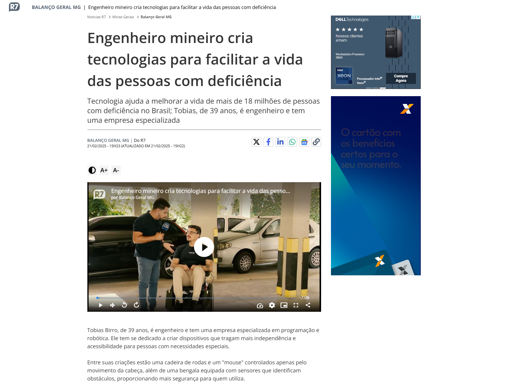 Notícia Record Minas